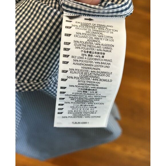 5.11 511 Tactical Mens XS Long Sleeve Alpha Flex Dress Button Down Gingham Blue - Picture 8 of 8